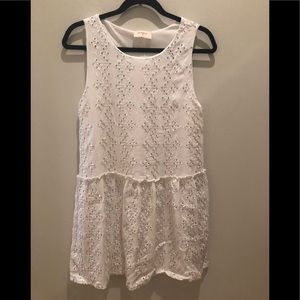 Everly white eyelet dress